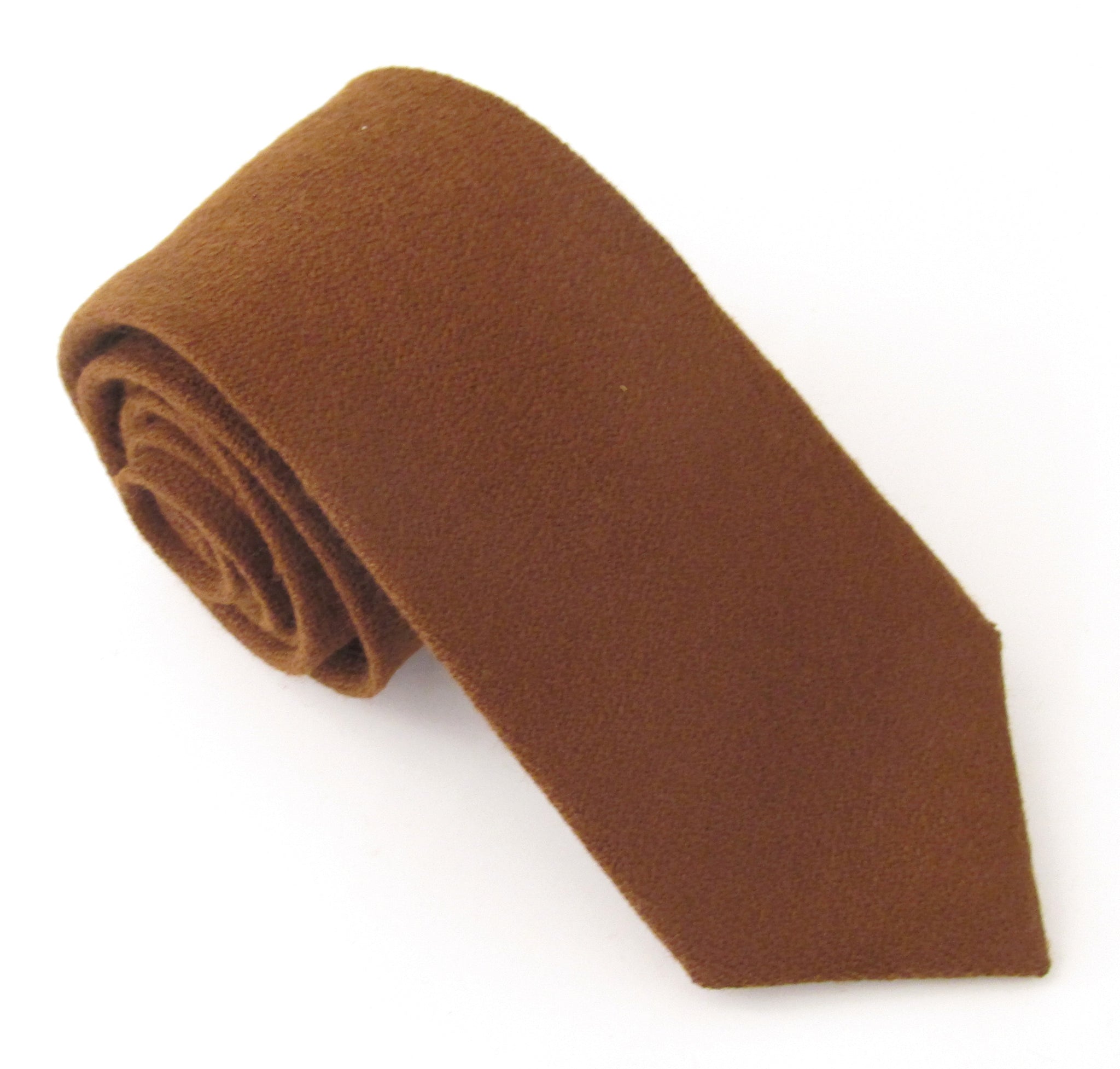 Brown Munrospun Wool Tie by Van Buck Van Buck England