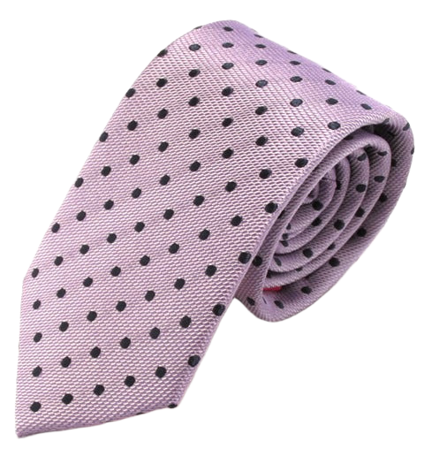 Lilac Navy Polka Dot