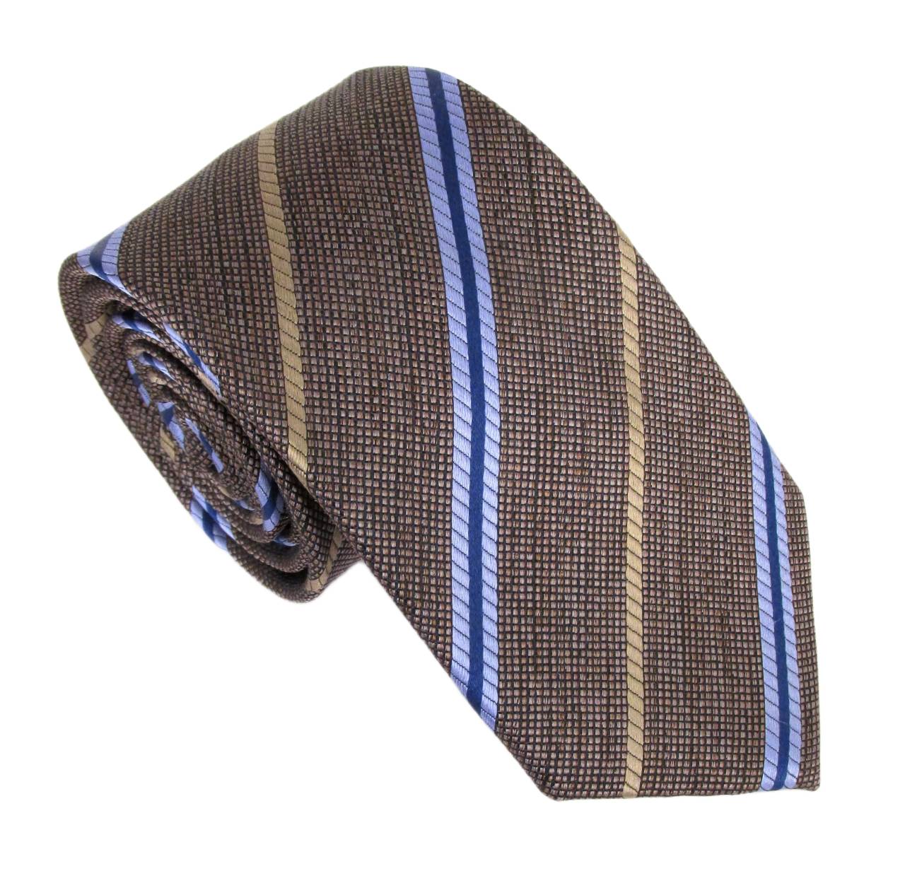 Brown & Blue Multi Stripe